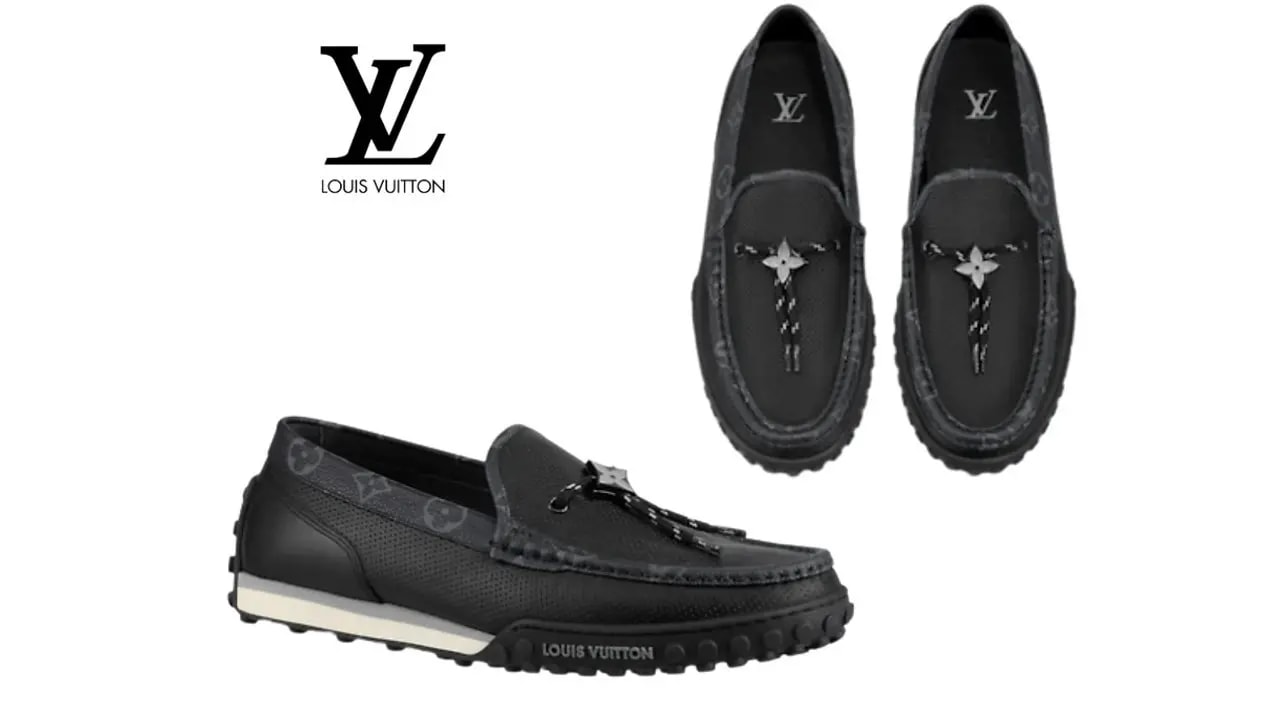 Giày Louis Vuitton LV Racer Moccasins 'Black' 1A9ZH6 — ảnh 4