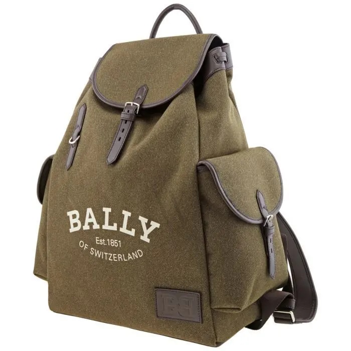 Balo Bally Clifford Linen 'Olive' 603137-25870-F009 — ảnh 2