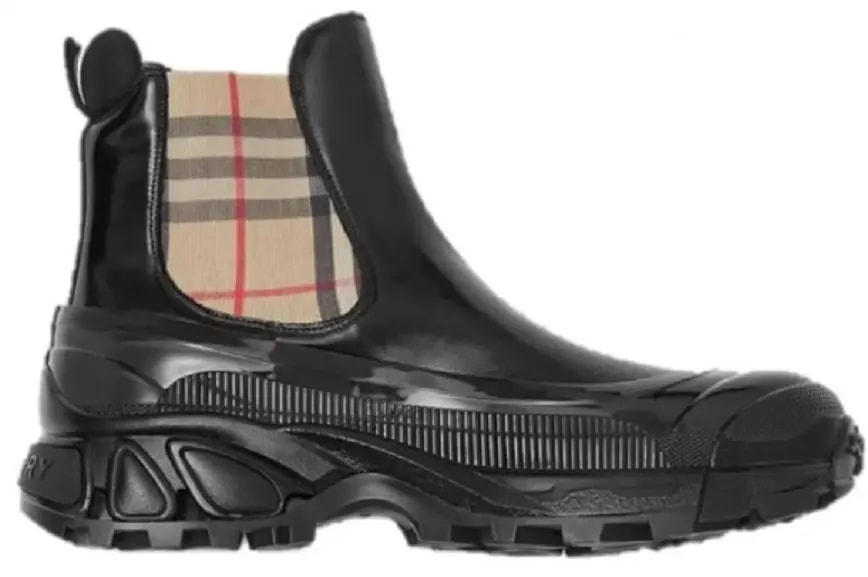 Giày Burberry Vintage Check Detail Coated Canvas Chelsea Boots 80218011 — kich-thuoc: 40