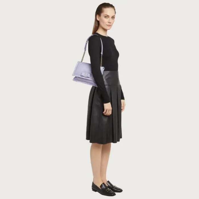 Túi Salvatore Ferragamo Ladies Poppy Viva Bow 'Spring Crocus' 210363-745129 — ảnh 2