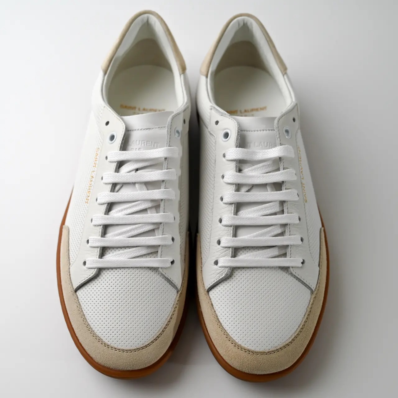 Giày Saint Laurent SL10 Court Classic Leather White 6032231JZF09674 — ảnh 3