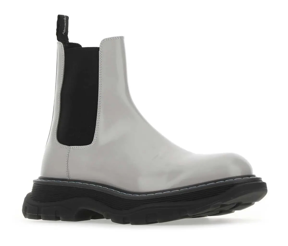 Giày Alexander McQueen Grey Contrast Stitch Tread Chelseaoots 662669WHZ8G1430 — ảnh 2