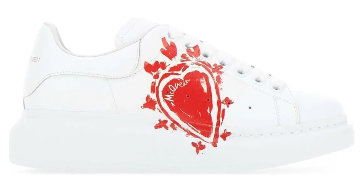 Giày Alexander McQueen White Leather Sneakers With 667571-WIAF4-9676 — kich-thuoc: 36