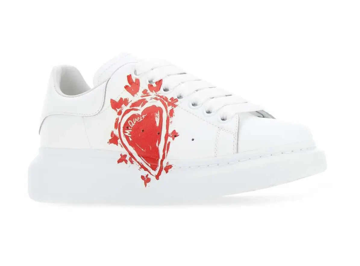 Giày Alexander McQueen White Leather Sneakers With 667571-WIAF4-9676 — ảnh 2