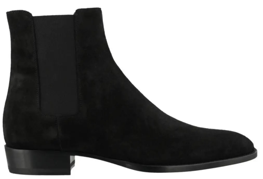 Giày Saint Laurent Wyatt Suede Chelsea Boot Black 443208BT3001000 — kich-thuoc: 40.5