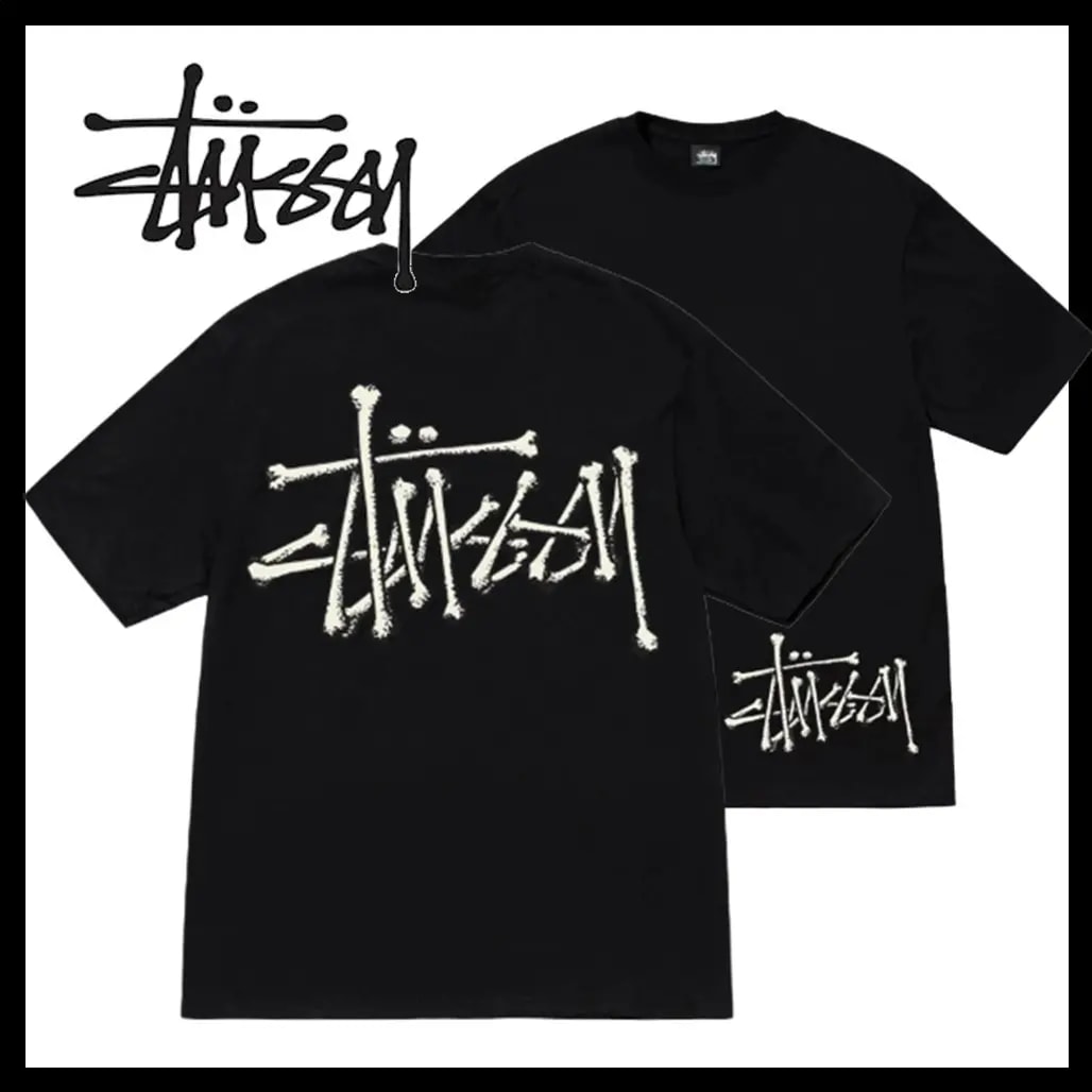 Áo Stussy Bones Stock T-Shirt 'Black' — ảnh 2