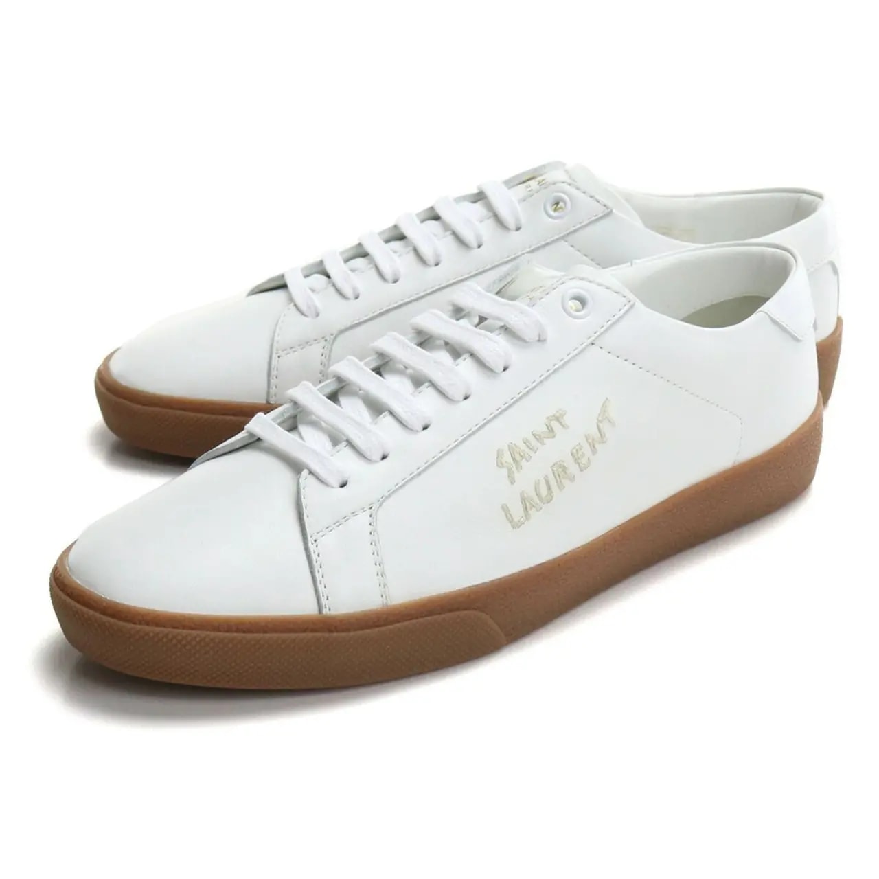 Giày Saint Laurent SL-06 Court Leather 'Optic White Gum' 61068500N009030 — — ảnh 2