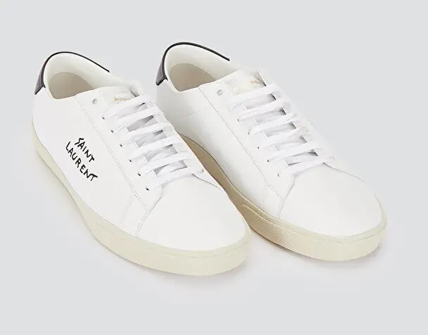 Giày Saint Laurent SL-06 Court Leather 'White Black' 610685-08G10-9061 — ảnh 4