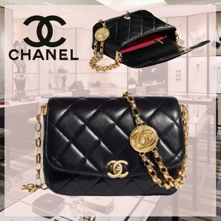 Túi Chanel Folding Bag Sheepskin Black AS2222-B04424-94305 — ảnh 2