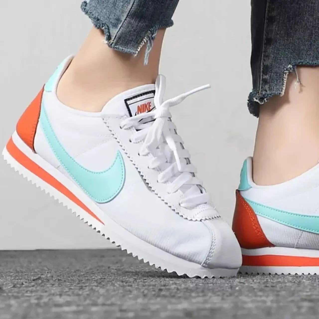 Giày Nike Classic Cortez Premium 'Light Aqua' 905614-104 — ảnh 2