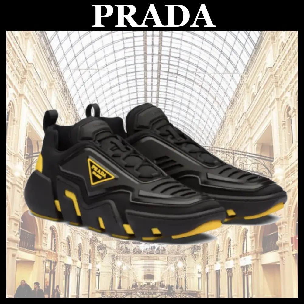 Giày Prada Tecno Stretch Black Yellow 2EG314_3LCW_F00ZH — ảnh 3