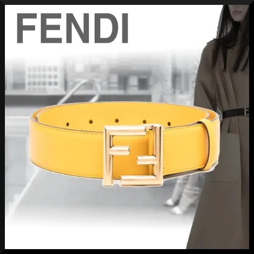 Thắt Lưng Fendi Women's Yellow Leather Belt 8C0649AAIWF1EYI — ảnh 4