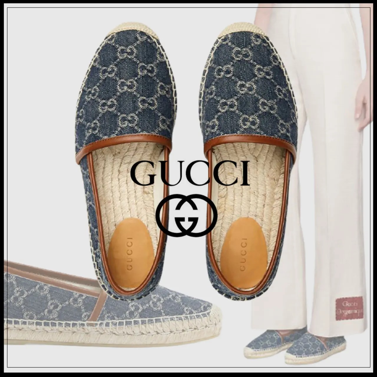 Giày GUCCI Monogram Casual Style Street Style Leather Elegant Style 580877 2KQ50 4462 — ảnh 3