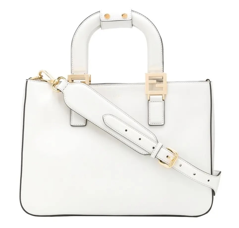Túi Fendi Small Ff Tote Shoulder Bag 'White' 8BH367-A9Y0-F0K7E