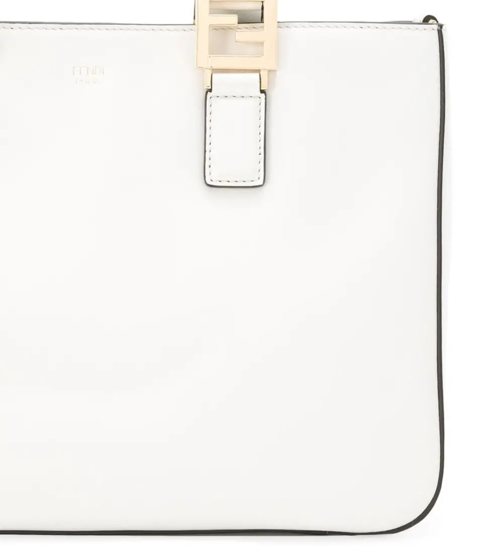 Túi Fendi Small Ff Tote Shoulder Bag 'White' 8BH367-A9Y0-F0K7E — ảnh 5