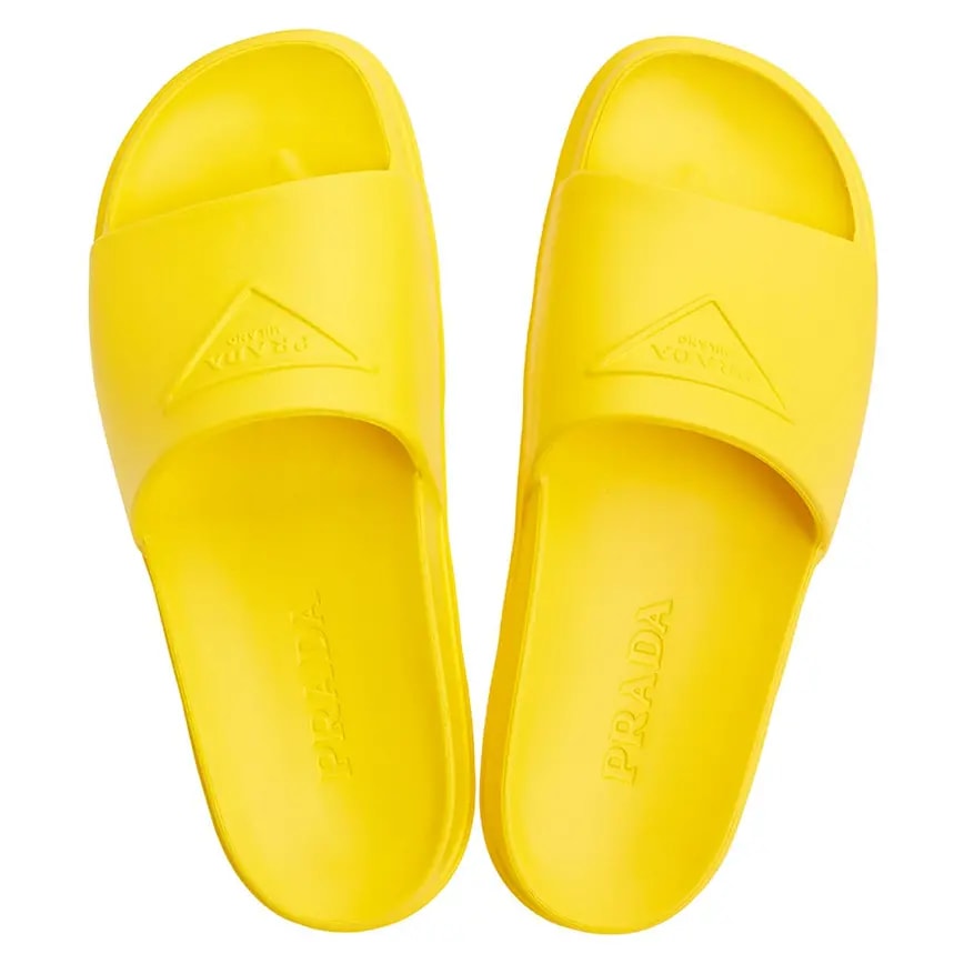 Dép Prada Triangle Logo Slide 'Yellow' 1XX626-3LKV-F0377 — ảnh 4