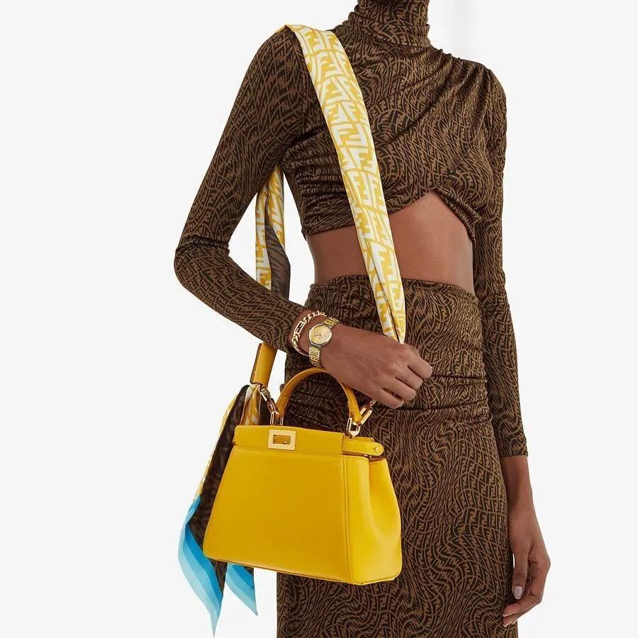 Túi Fendi Peekaboo Mini' Shoulder Bag 'Yellow' 8BN244-AD6G-F192E — ảnh 3