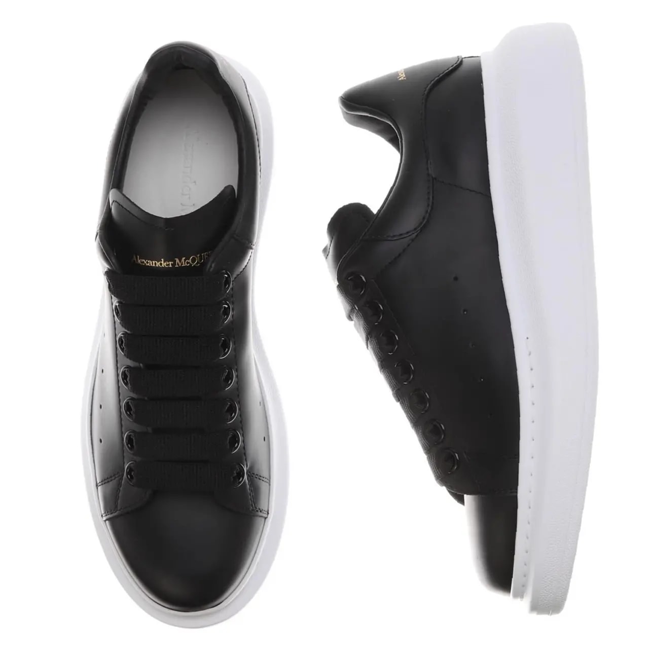 Giày Alexander McQueen Wmns Oversized Sneaker 'Black' 553770-WHGP0-1000 — ảnh 3