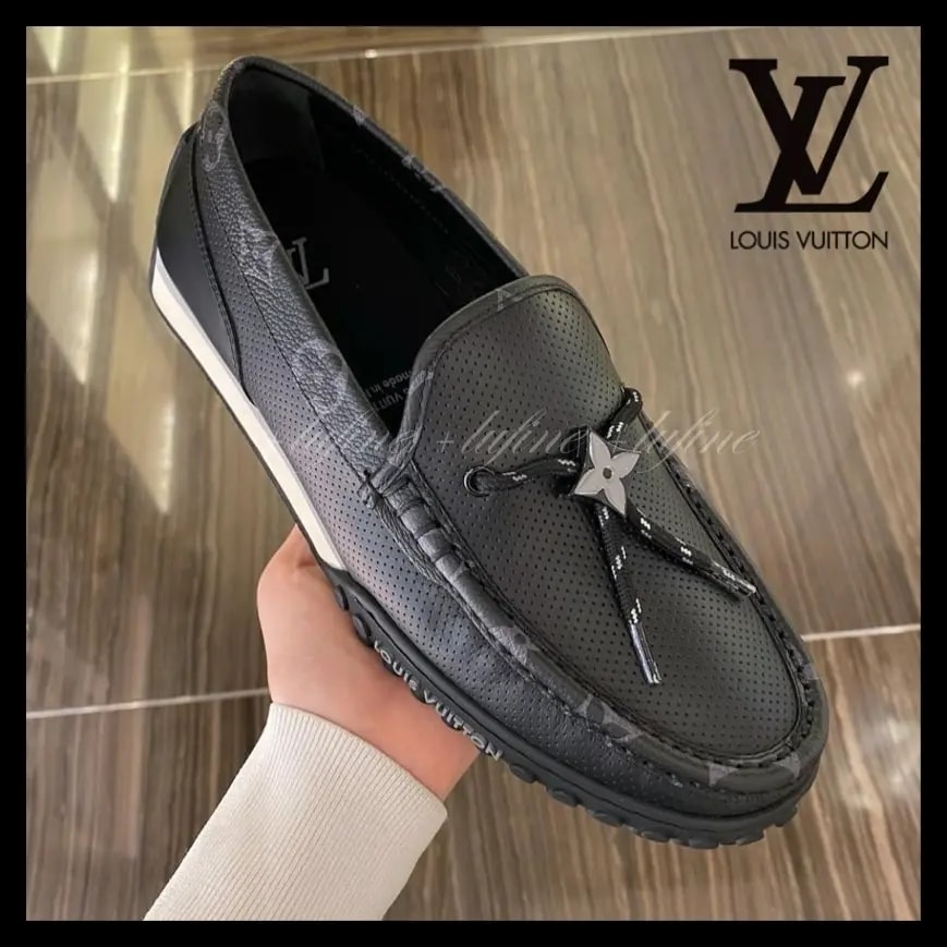 Giày Louis Vuitton LV Racer Moccasins 'Black' 1A9ZH6 — ảnh 5