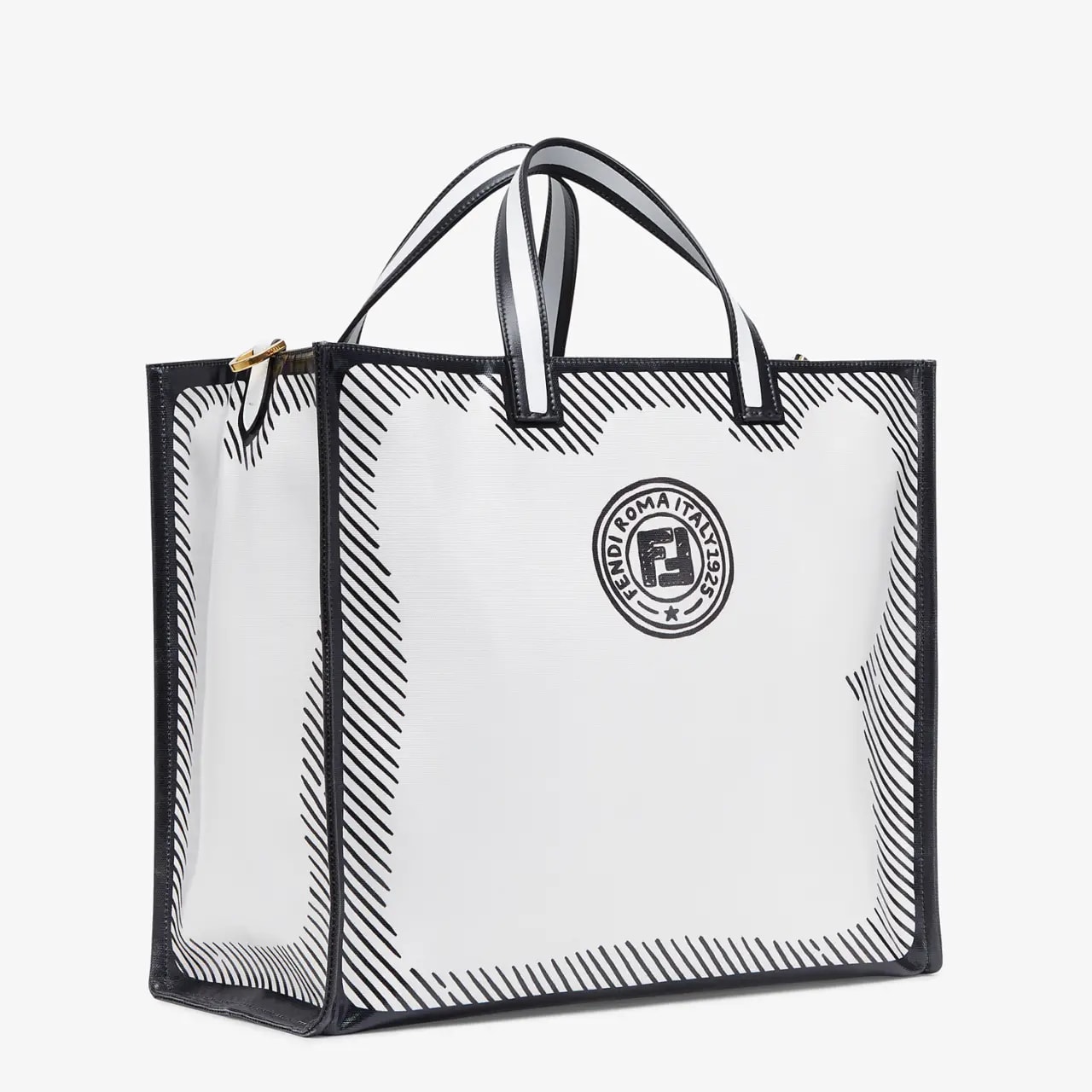 Túi Fendi White Glazed Canvas Bag 8BH357ADBMF1C7A — ảnh 5