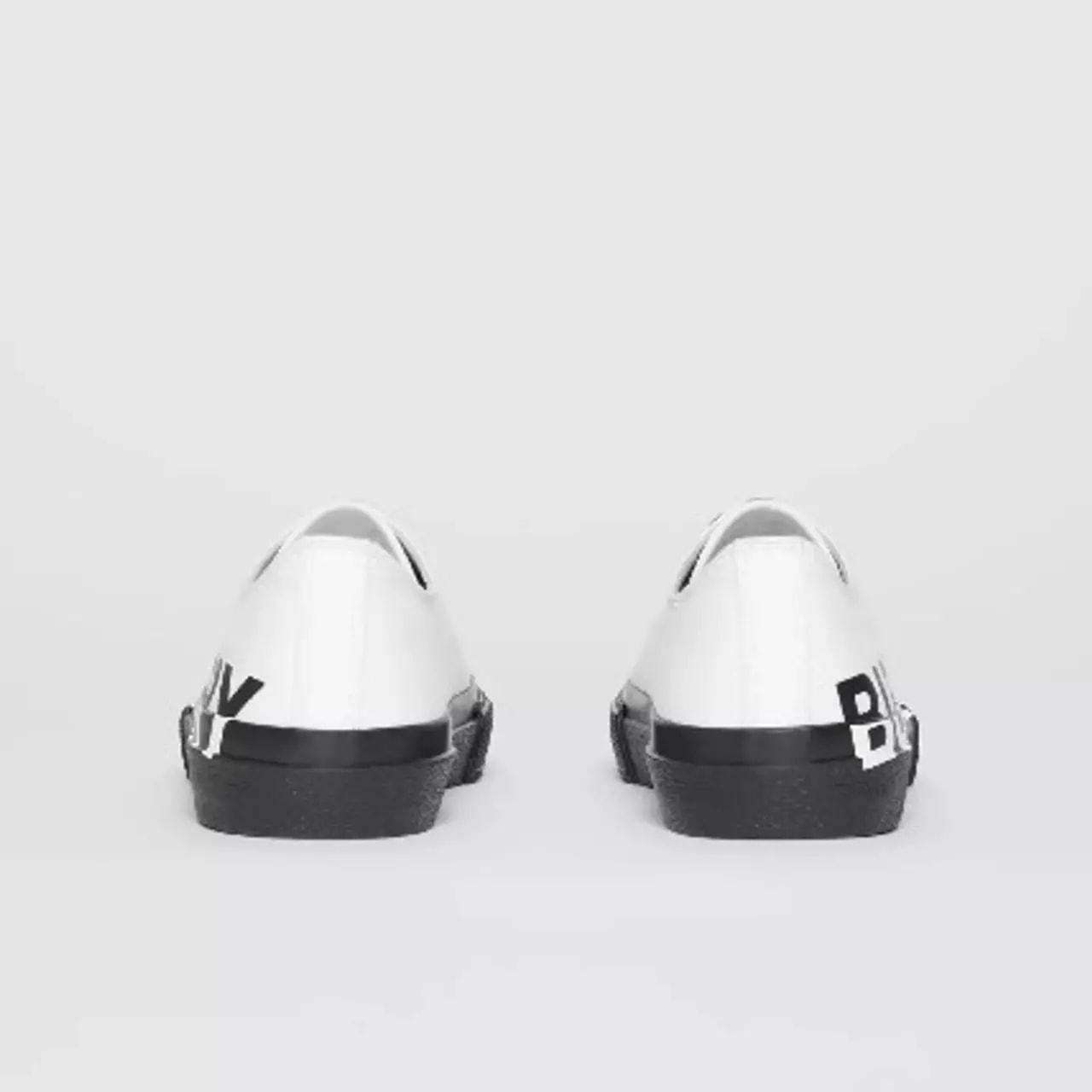 Giày Burberry Logo Print Two-Tone White Black 80109101 — ảnh 4