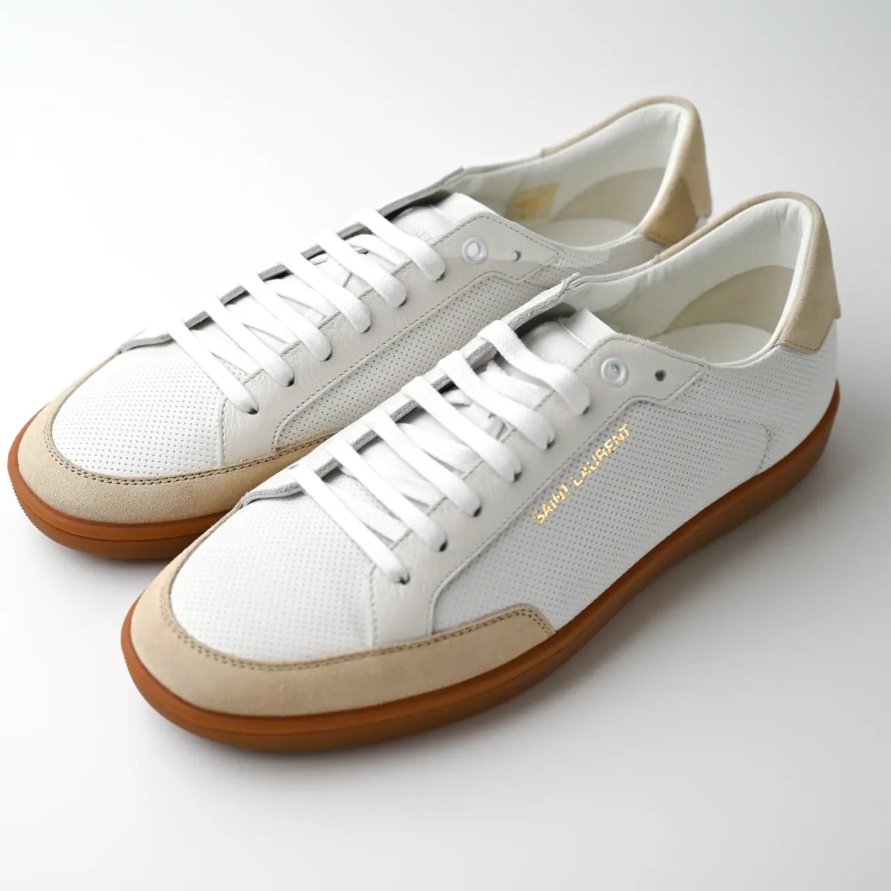 Giày Saint Laurent SL10 Court Classic Leather White 6032231JZF09674 — ảnh 4