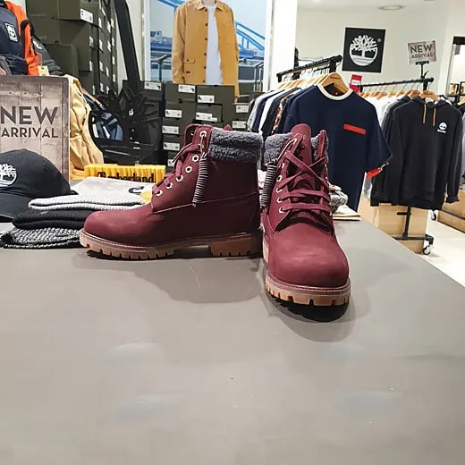Giày Timberland Premium 6 Inch Waterproof Burgundy Nubuck A1ZK8 — ảnh 2