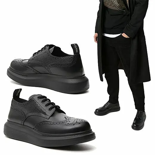 Giày Alexander McQueen Oversized Derby 'Black' 586200-WHX53-1000 — ảnh 4