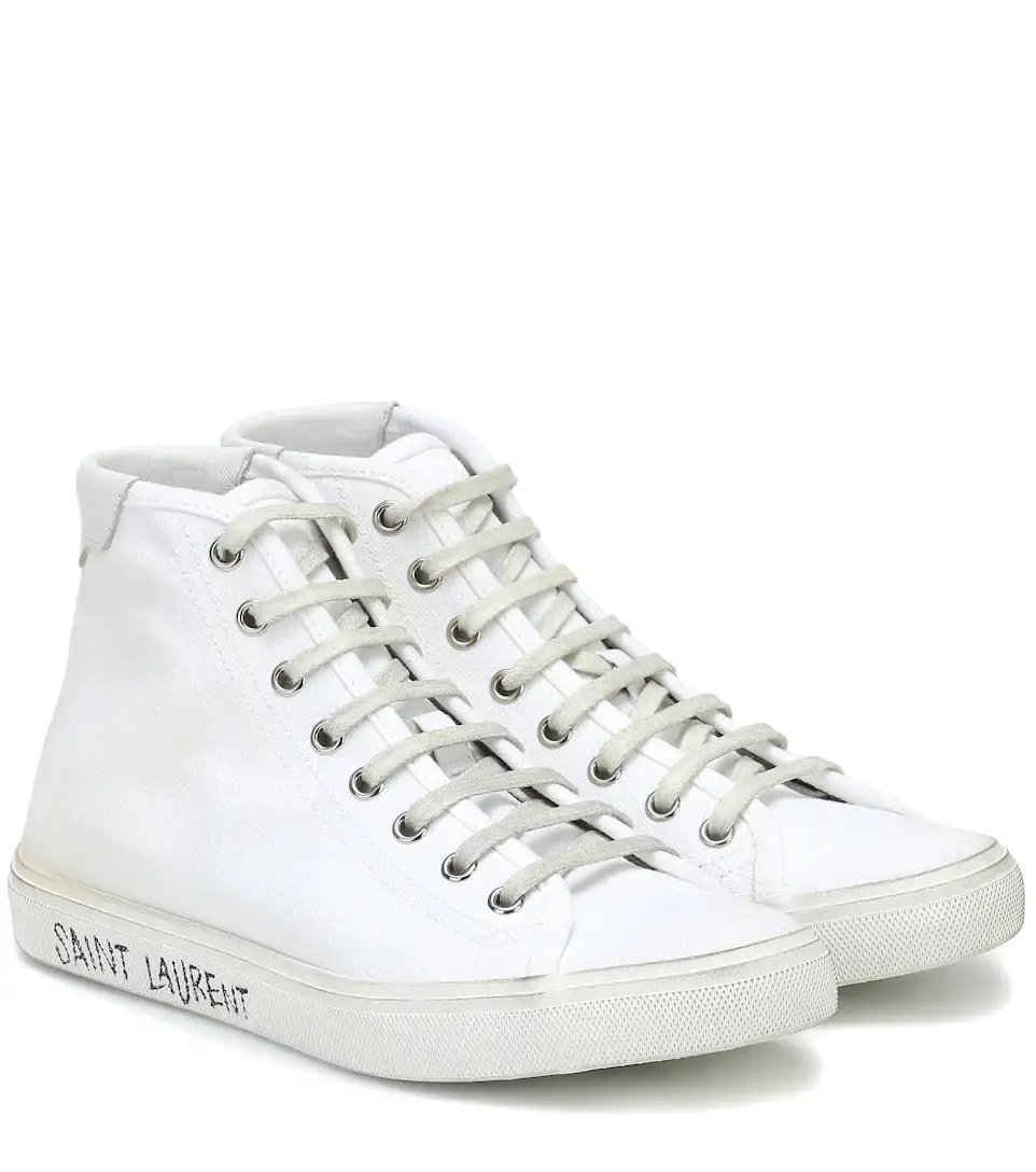 Giày Saint Laurent Malibu Mid Optic White 649249-00NG0-9030 — ảnh 4