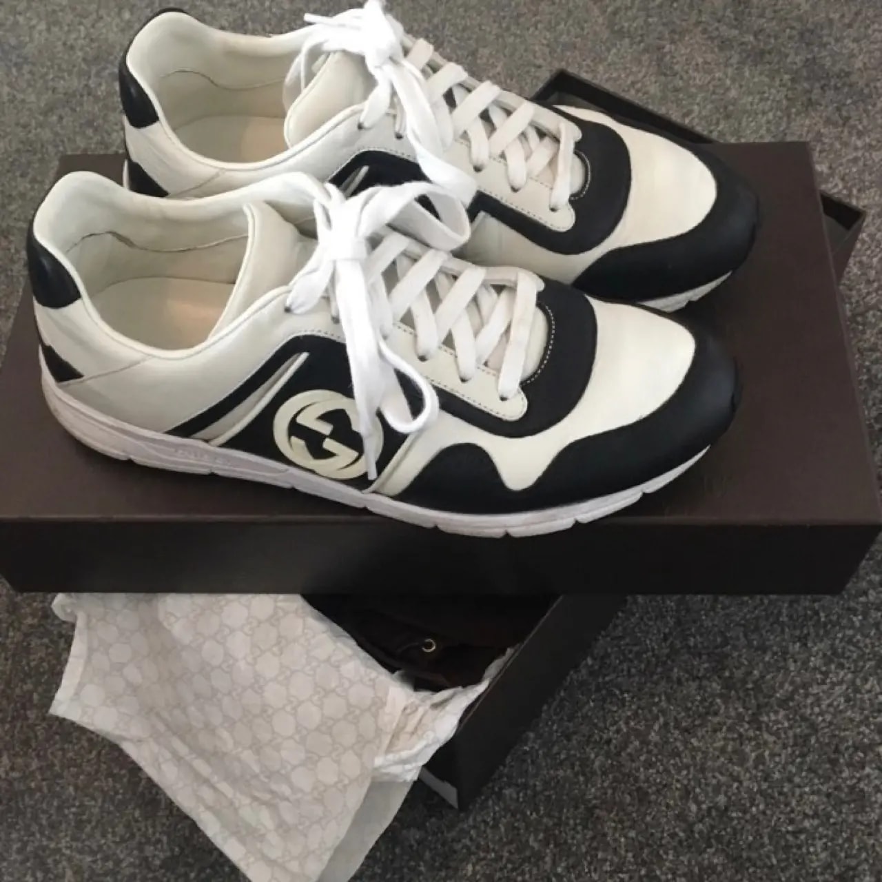 Giày Gucci Leather Low 'Black' 426184-AYO10-1063 — ảnh 5