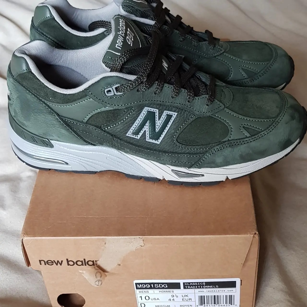 Giày New Balance 991 Made in England 'Dark Green' M991SDG — ảnh 4