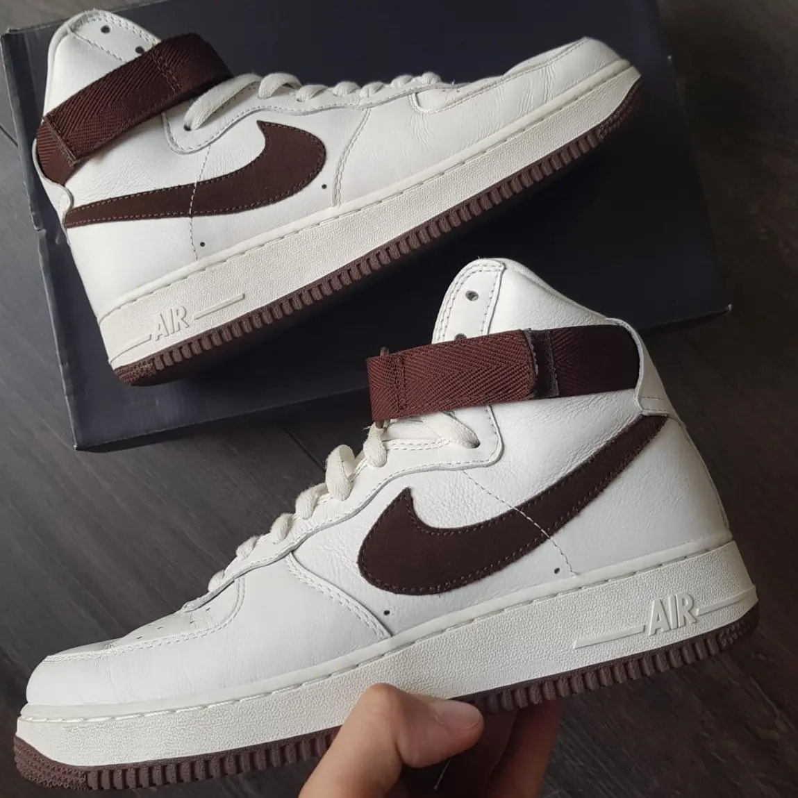 Giày Nike Air Force 1 High Retro QS White Chocolate 743546-102 — ảnh 2