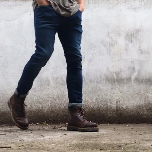 Giày Dr. Martens 1460 Brown Crazy Horse Leather Lace Up Boots 11822200 — ảnh 3