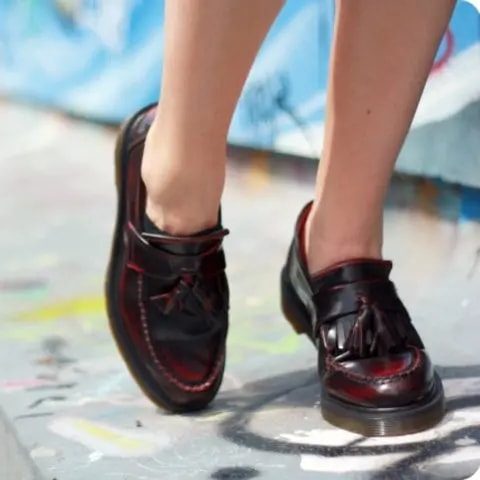 Giày Dr. Martens Cherry Red Adrian Leather Tassel Loafers 14573601 — ảnh 4