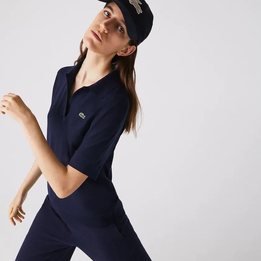 Áo Lacoste Stingray Fit Women's Pique Polo Short Sleeve T-shirt PF0504-166 — ảnh 3