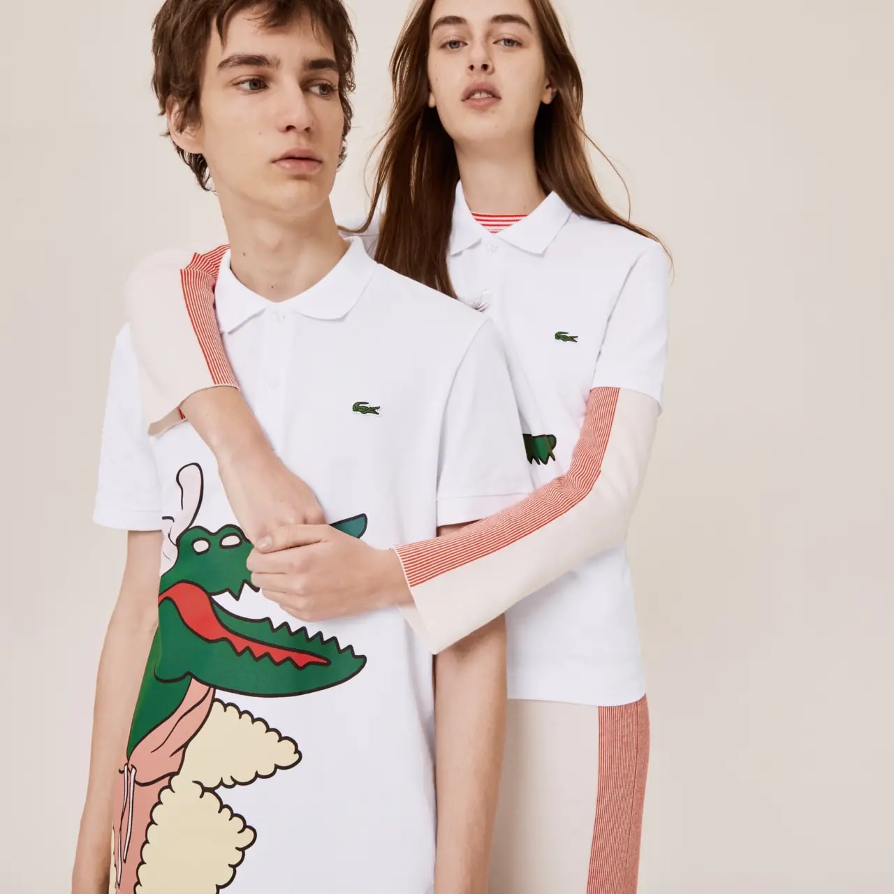 Áo Lacoste Unisex Jean-Michel Tixier Print Classic Fit Polo Shirt PH0410-JD4 — ảnh 2