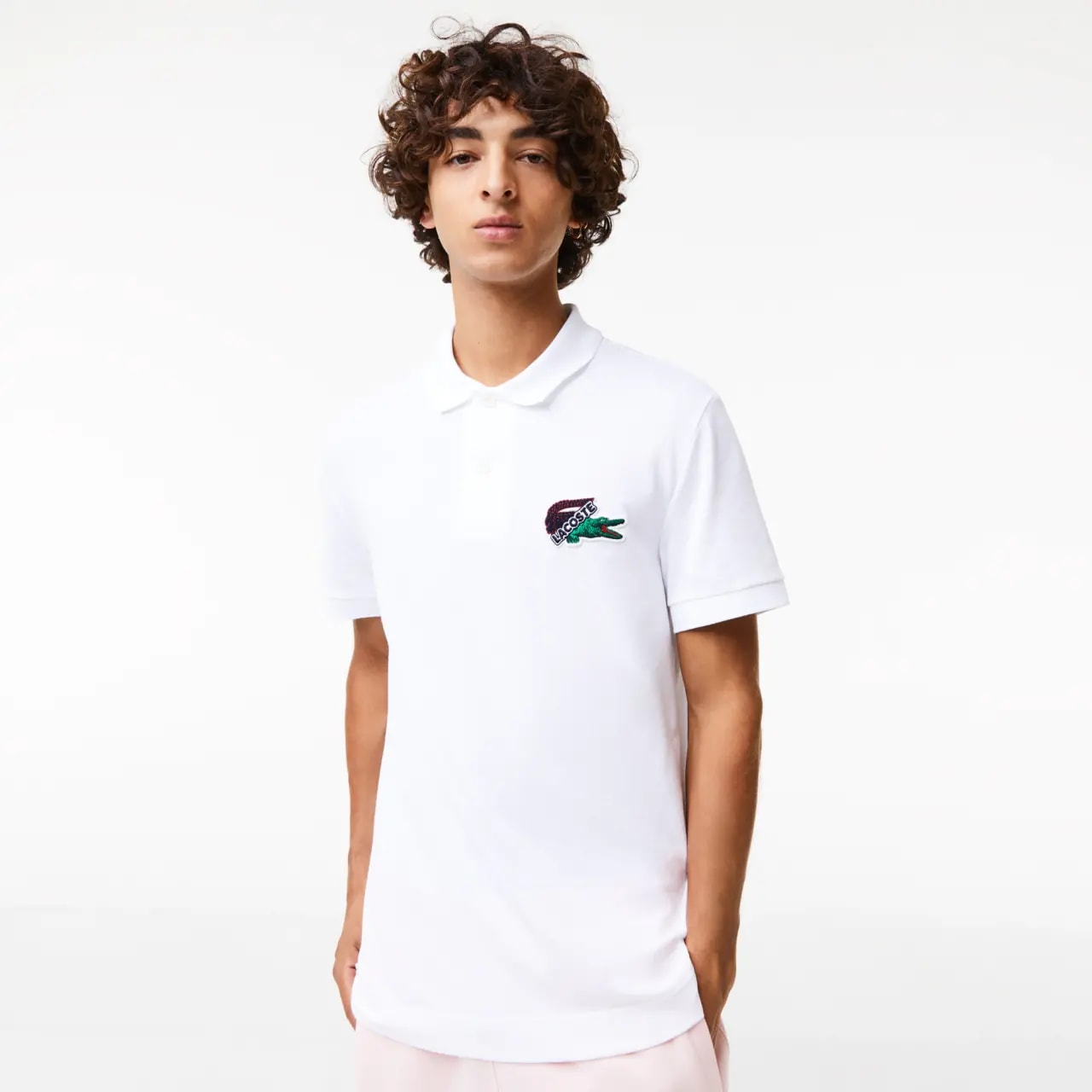 Áo Lacoste Organic Cotton Piqué Polo 'White' PH1369-001 — ảnh 2