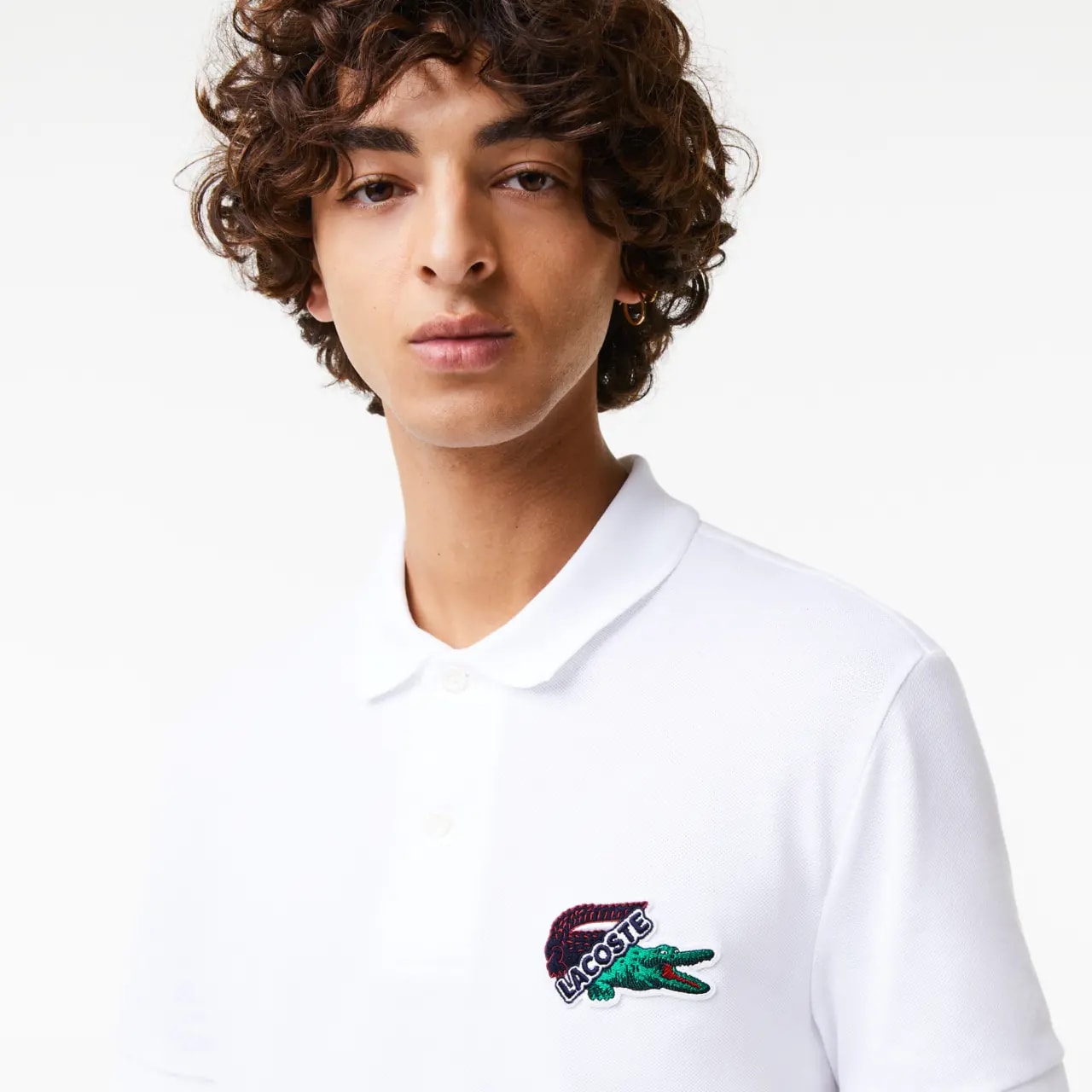 Áo Lacoste Organic Cotton Piqué Polo 'White' PH1369-001 — ảnh 5