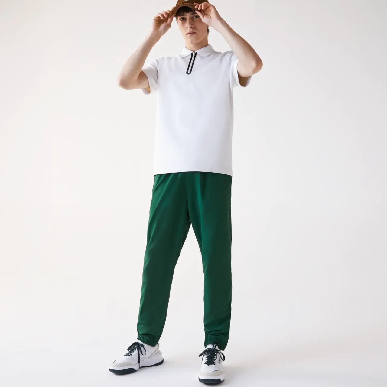 Áo Lacoste Men's Zippered Collar Regular Fit Reversible Piqué Polo PH1841-BRJ — ảnh 2