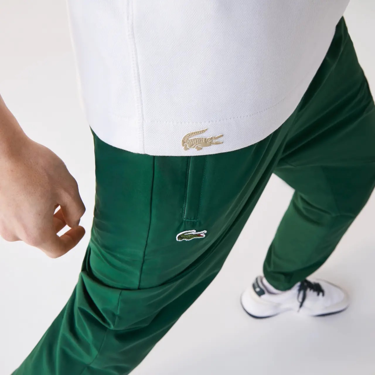 Áo Lacoste Men's Zippered Collar Regular Fit Reversible Piqué Polo PH1841-BRJ — ảnh 4