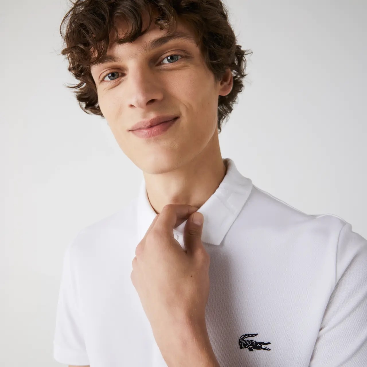 Áo Lacoste Men's Slim Fit Stretch Cotton Pique Polo Shirt PH1848-001 — ảnh 5