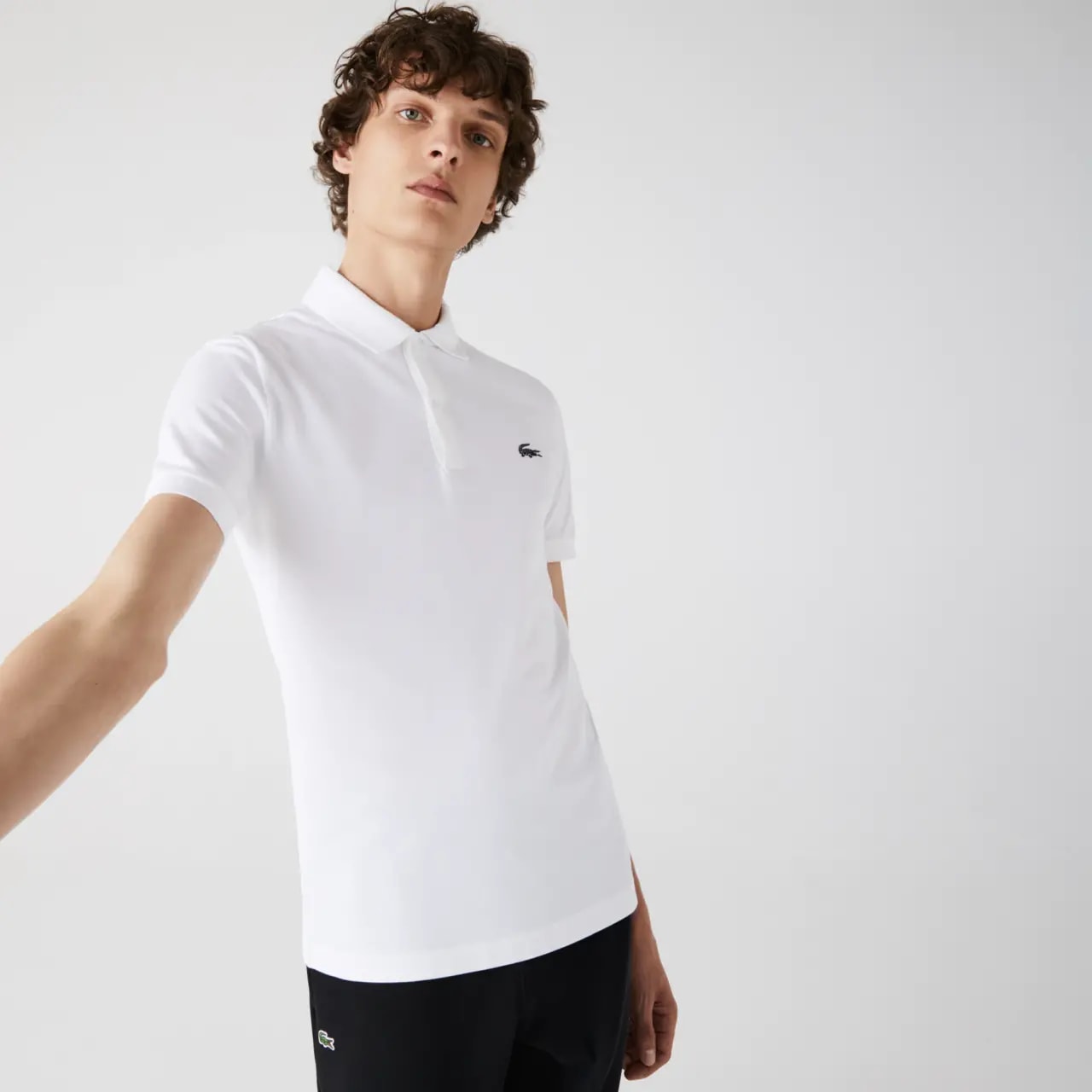 Áo Lacoste Men's Slim Fit Stretch Cotton Pique Polo Shirt PH1848-001 — ảnh 4