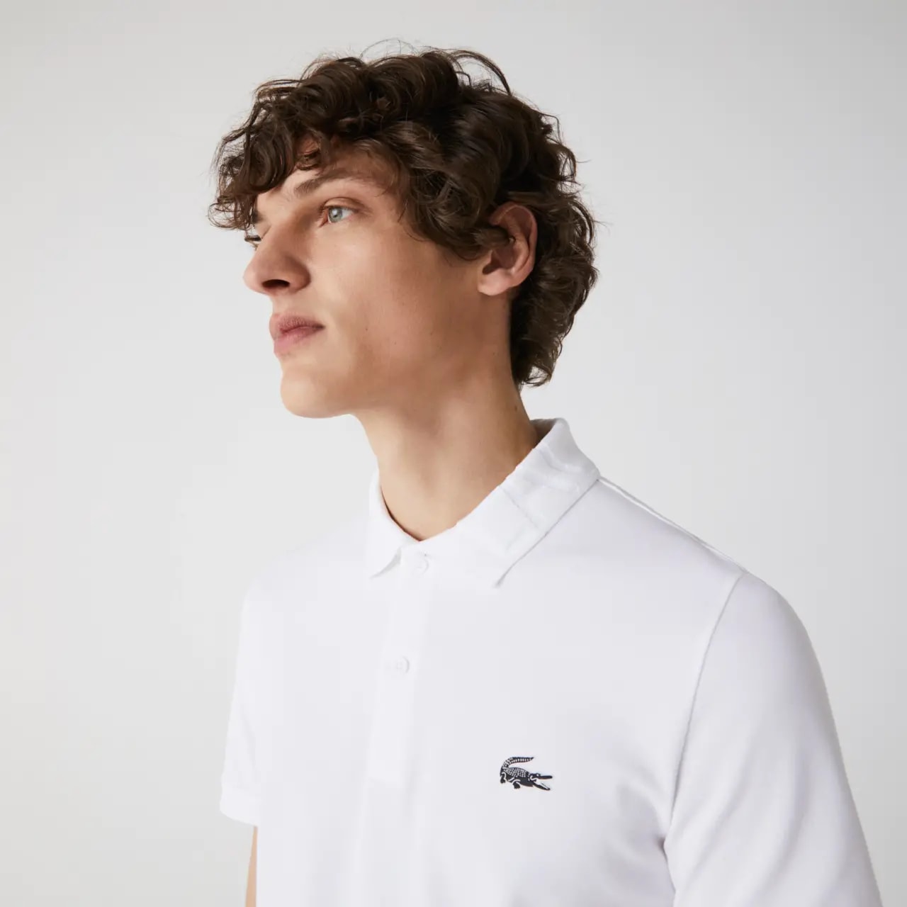 Áo Lacoste Men's Slim Fit Stretch Cotton Pique Polo Shirt PH1848-001 — ảnh 2