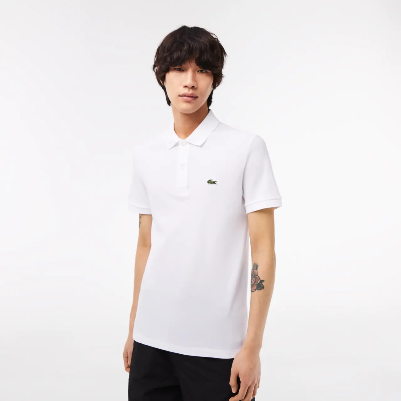 Áo Lacoste Slim Fit Petit Piqué Cotton Polo 'White' PH4012-00-001 — ảnh 2