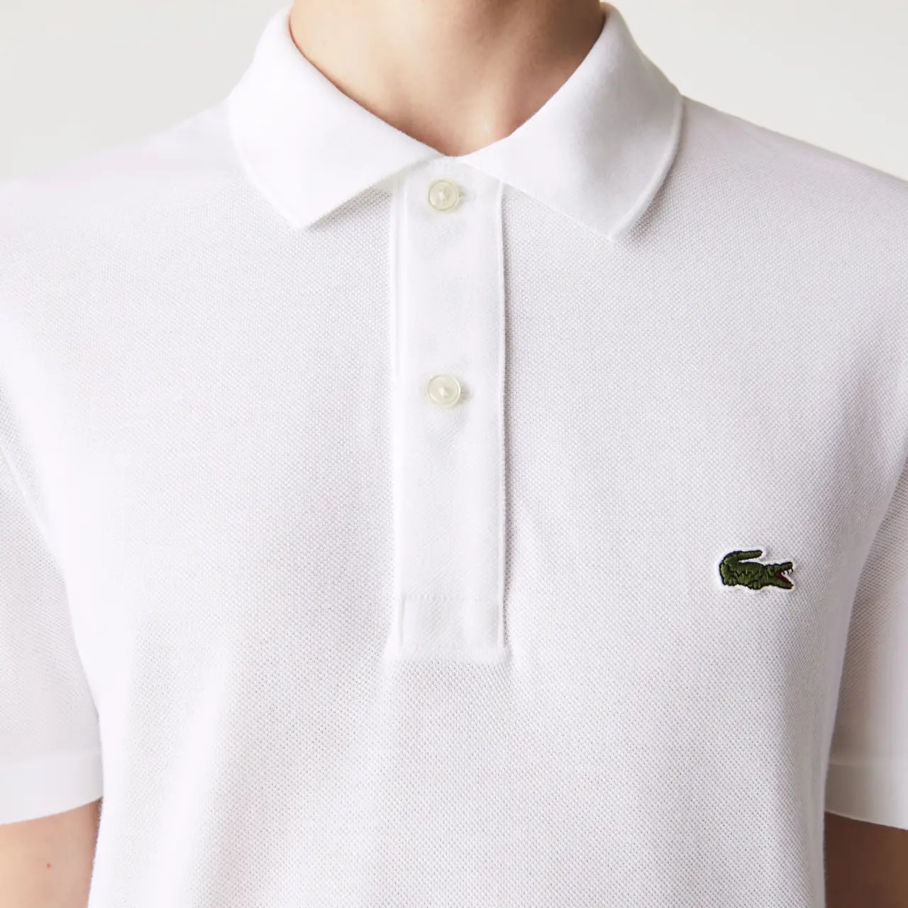 Áo Lacoste Slim Fit Petit Piqué Polo 'White' PH4012-51-001 — ảnh 4