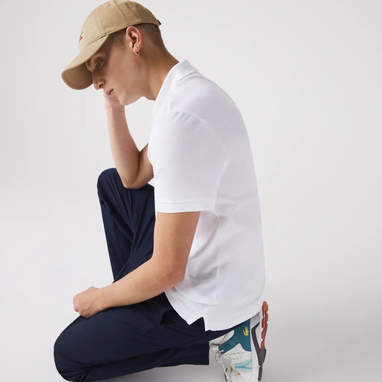 Áo Lacoste Slim Fit Petit Piqué Polo 'White' PH4012-51-001 — ảnh 3