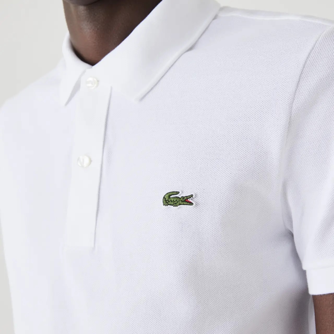 Áo Lacoste Slim Fit Petit Piqué Polo 'White' PH4012-51-001 — ảnh 2