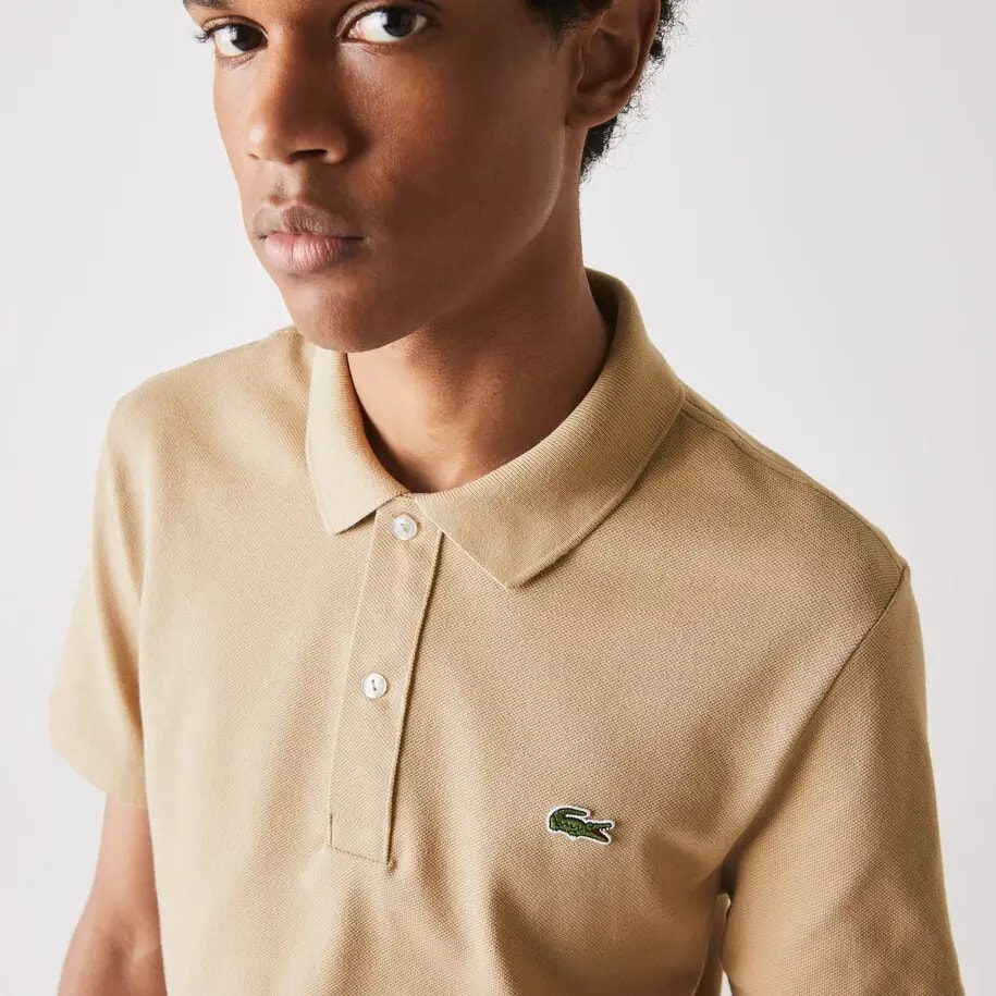 Áo Lacoste Slim fit Polo Shirt 'Beige' PH4012-51-02S — ảnh 2