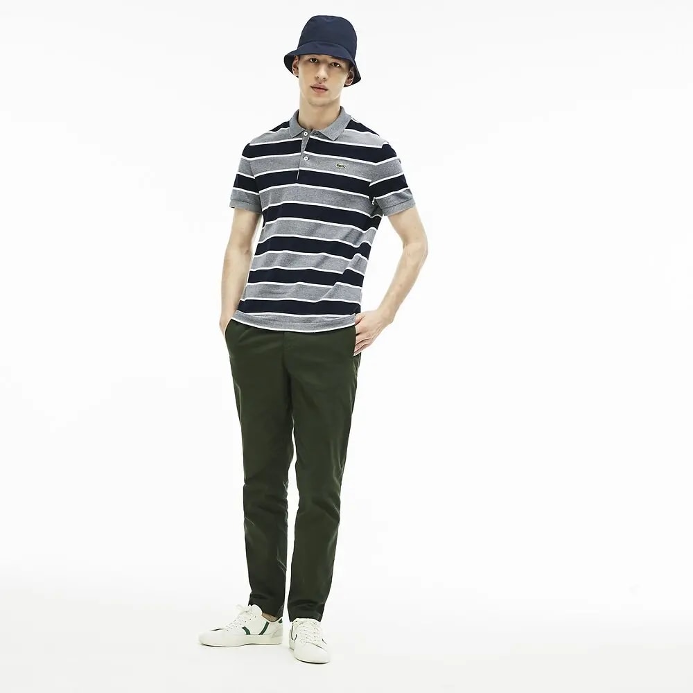 Áo Lacoste  Men's Birds Eye Stripe Polo PH4241 — ảnh 2