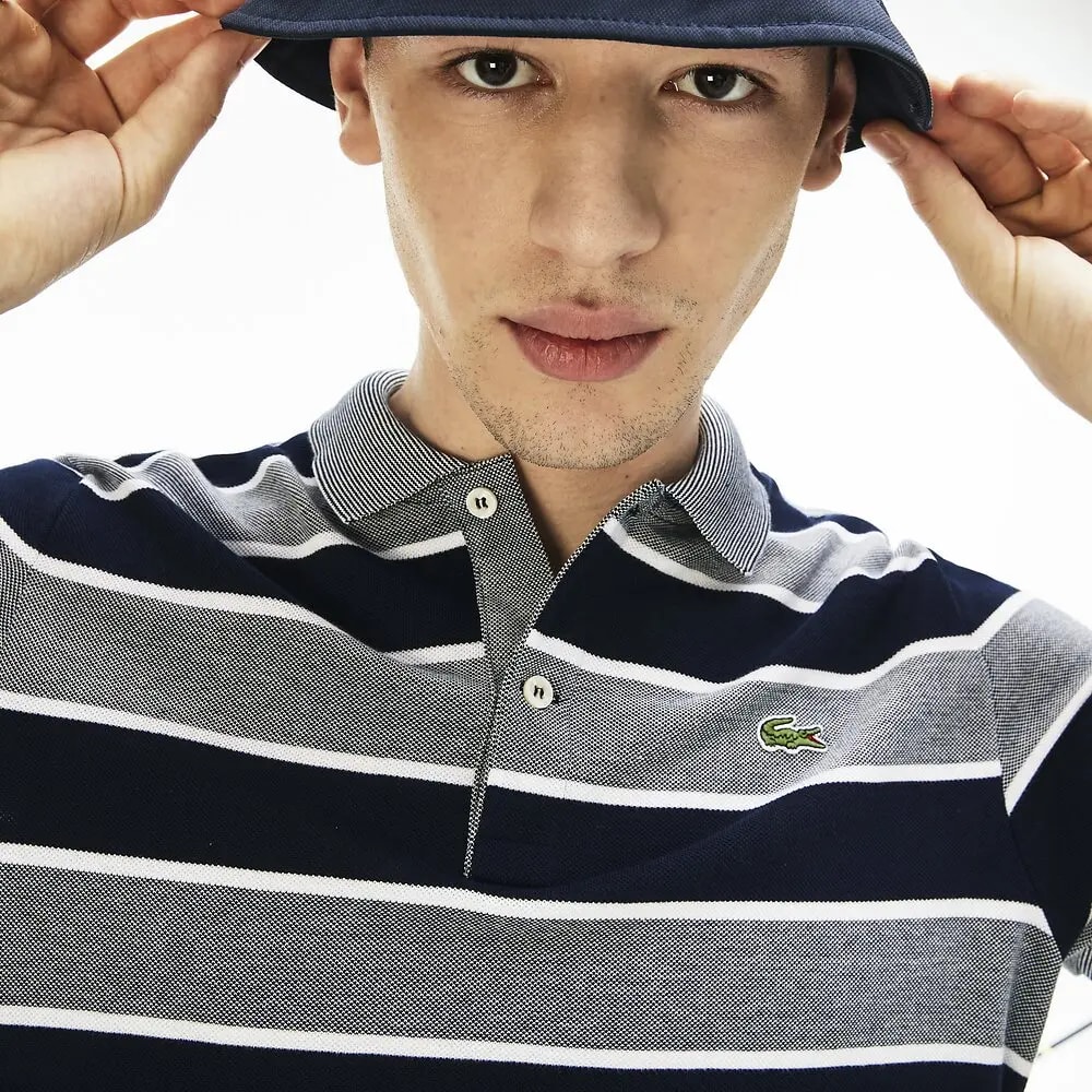 Áo Lacoste  Men's Birds Eye Stripe Polo PH4241 — ảnh 5